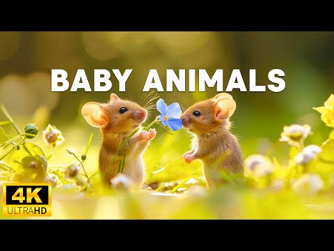 Baby Animals 4K - Live In The Happy World Of Baby Animals With Soothing Relaxing, Healing Music