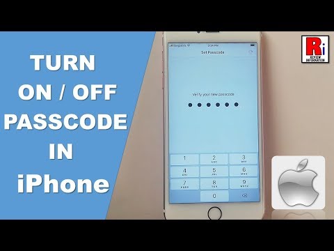 HOW TO TURN ON / OFF PASSCODE IN iPhone