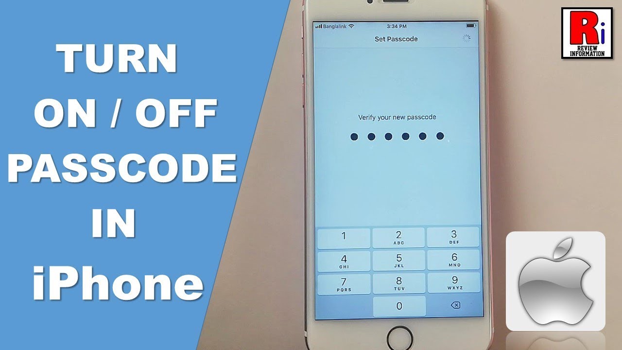 How To Turn On Off Passcode In Iphone Youtube 