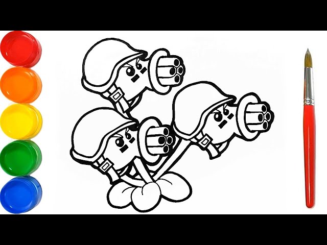Como Dibujar y Pintar Plantas Vs Zombies Tripitidora - Learn Colors with Drawings / FunKeep Art - YouTube como-dibujar-y-pintar-plantas-vs-zombies-tripitidora-learn-colors-with-drawings-funkeep-art-youtube