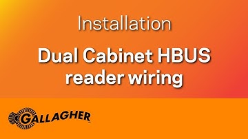 Installation Guide | Dual Cabinet HBUS reader wiring
