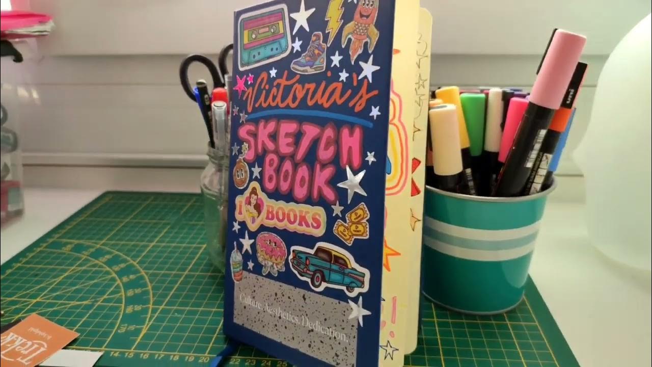 art vlog decorating my sketchbook + filling the first page