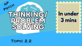 Thinking and Problem Solving in Under 3 mins (AP Psychology Unit 2 Topic 2) 2.2