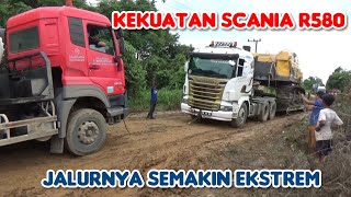 Hanya Truk Scania R580 yang Mampu Melewati Jalan Offroad Ekstrim Truk Lain Mustahil Bisa Lewat