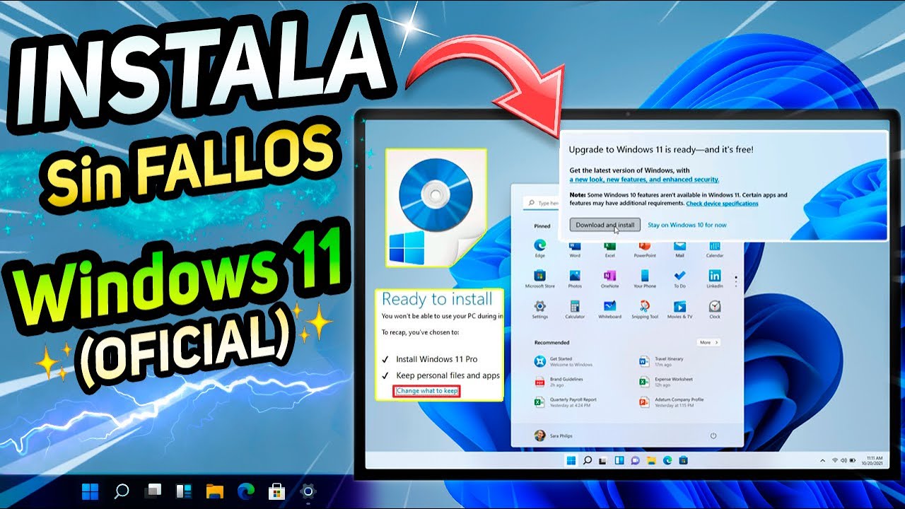 Instalar⚡ Windows 11 Oficial Sin Errores Para Todas Las Pcs E