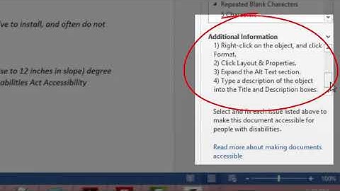 Using the Word Accessibility Checker   Focus on Alternate Text old ver