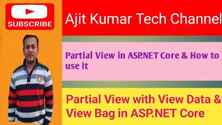 Partial View In Mvc Partial View In .Net Core How To Use View Data And View Bag In Partial View
