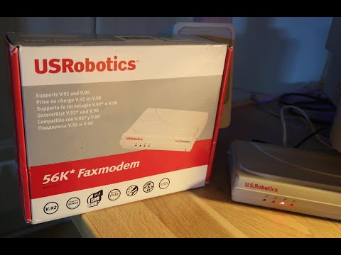 U.S Robotics 56K Faxmodem connecting to the internet in 2022