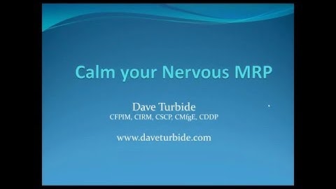 APICS Extra Live: Calm Your Nervous MRP System