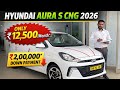 Hyundai Aura S CNG 2026💚Best commercial car| सिर्फ ₹12500/Month! 🔥 Down Payment + EMI Plan Explained