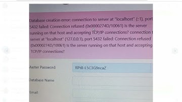 Untitled 1530 Odoo installation error data database connection failed   creation