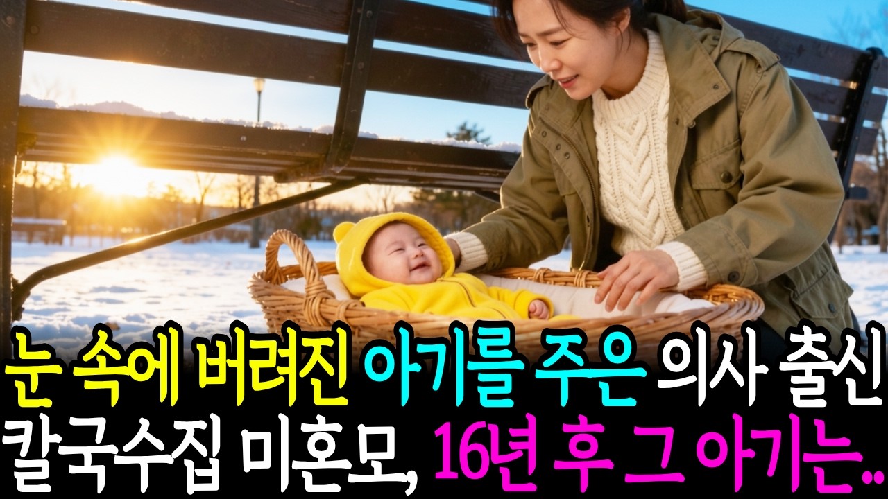 눈속에 버려진 아기를 주워 키운  의사출신 칼국수집 미혼모, 16년 후 아기의 정체는 재벌집 천재로 밝혀지는데..|노후사연 |감동사연 | 오디오드라마| 오디오북|