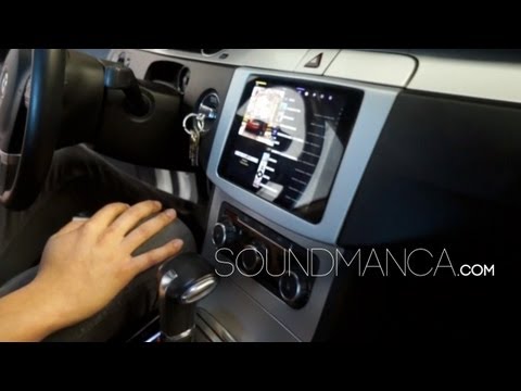 iPad mini car dash install in a 2010 VW CC, soundman float mount wireless @soundmanca