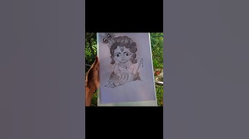 🥰little🦚krishna🖋️drawing Easy Krishna #short #shotsfeed #viral #shotsvideo