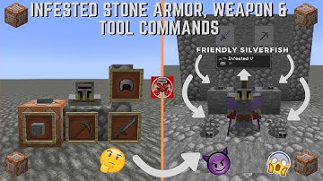 Command Block Tutorial #235: Infested Stone Armor, Weapon & Tool Commands in Minecraft (1.21+)