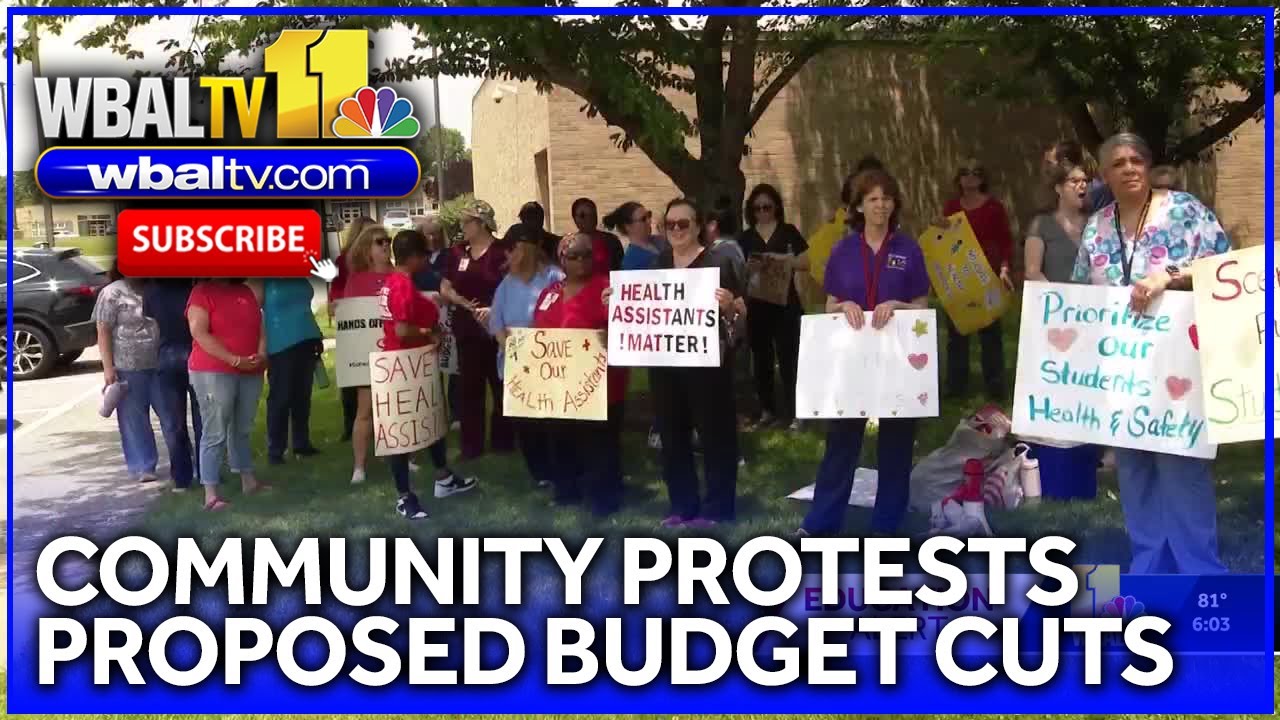Howard County community protests proposed education budget cuts - YouTube