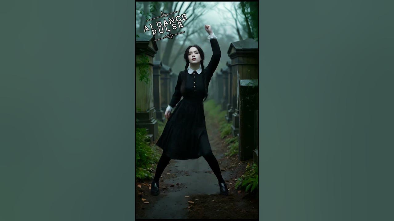 AI Wednesday Addams parody [Monster Mash 🎃] #halloween #dance #monstermash #wednesday #addams #ai