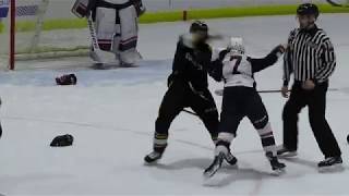 OHL Playoff Fight - Jamieson Rees (SAR)/Tyler Angle (WSR)