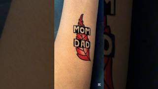 Mom ❤️ Dad tattoo design #shorts #tattoo #trending Mom ❤️ Dad tattoo design #shorts #tattoo #trending