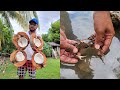 Usando COCOS 🥥 Para Capturar Cangrejos 🦀 y Cocinarlos En Caldo