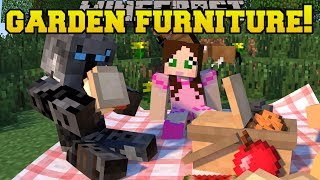 Minecraft: GARDEN FURNITURE!!! (GAZEBO, HAMMOCK, BENCHES & TABLES!) Custom Command