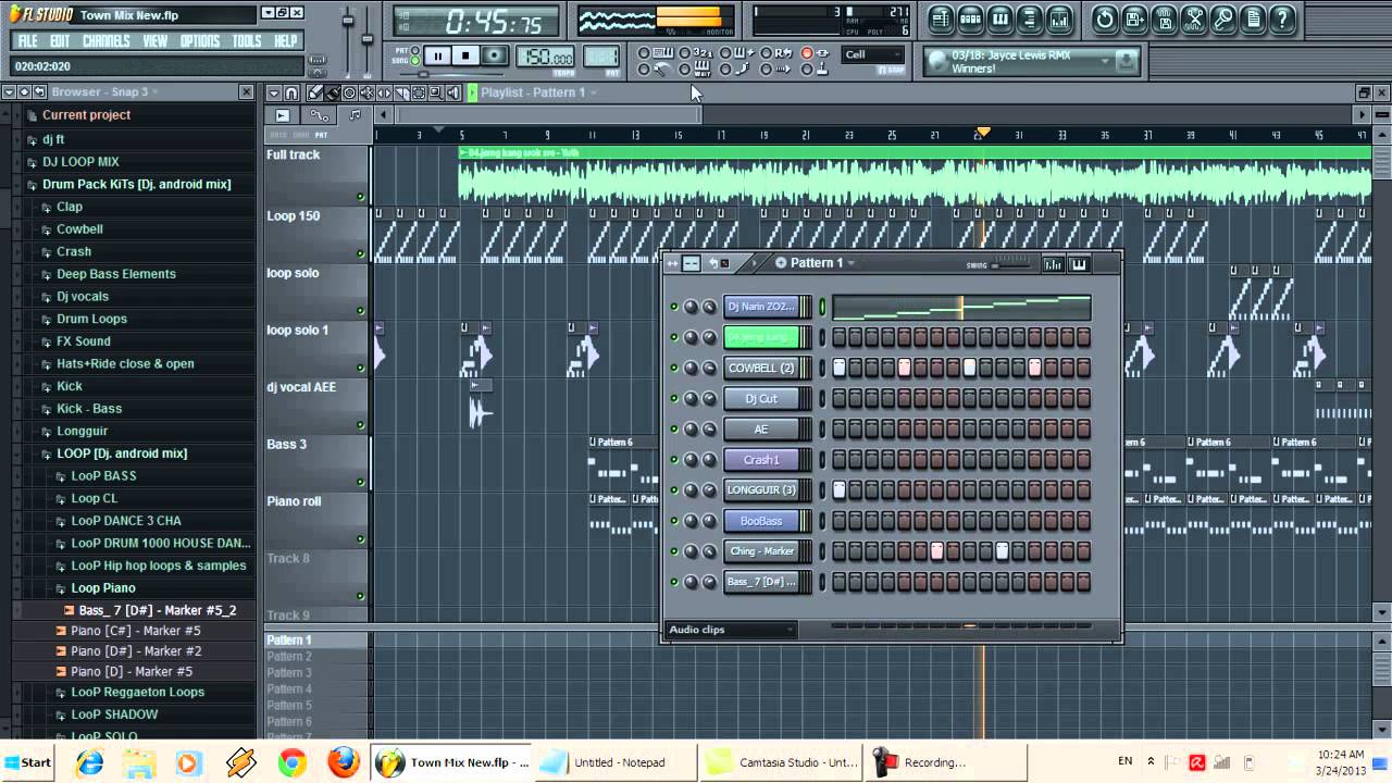 Town Production vol 24 3CHA Mix Loop 150 BPM [Dj android remix] - YouTube