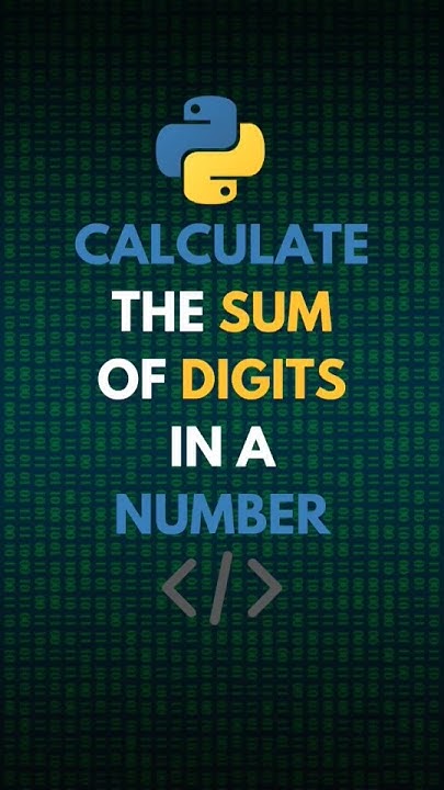 Calculate The Sum Of Digits In A Number With This Python One-Liner! 🐍 # ...