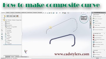 HOW TO USE COMPOSITE CURVES IN SOLIDWORKS II WHAT IS COMPOSITE CURVE II [CAD STYLERS] II SOLIDWORKS