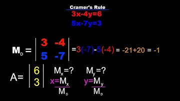 Systems of equations two variables Cramer