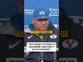 BYU head coach acknowledges the team's success is a total team effort 👏 #cfb #byu