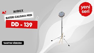 Midex Dd-139 Profesyonel Bateri Davul Çalışma Pedi Seti Drum Practice Pad Stand Ve Çanta Ile 