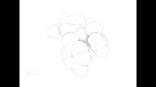 Sketch N Toon Atoms of small molecule animated sketch