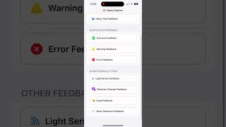🎛️ Dive into SwiftUI Pro Haptics with Interactive Feedback Explorer!