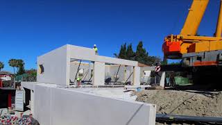 Timelaps construcción estructura casa prefabricada de hormigón