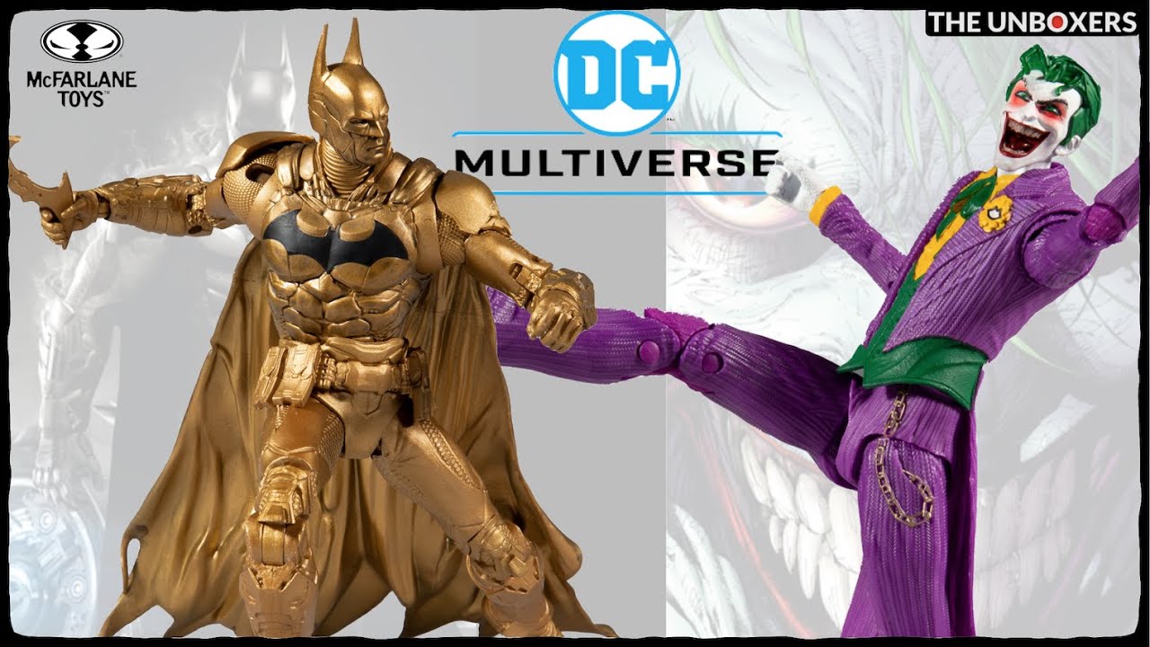 McFarlane Batman: Arkham Knight (GOLD) & Rebirth Joker DC Multiverse Action Figure Review