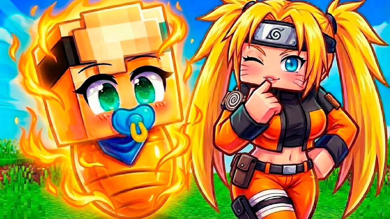 FUI ADOTADO pela GAROTA NARUTO no Minecraft