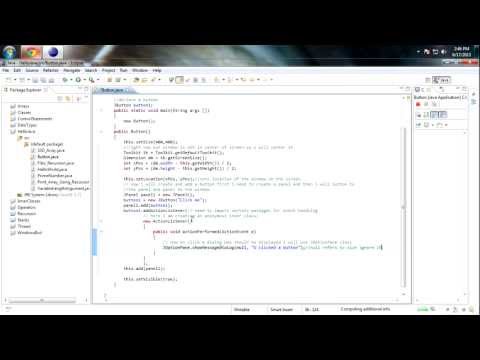 Creating a simple Button in JAVA