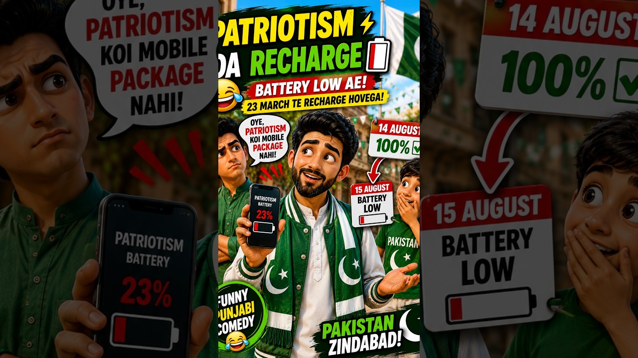 😂 Patriotism Da Recharge | 14 August To Baad Ki Comedy 🇵🇰 | Punjabi Funny Short