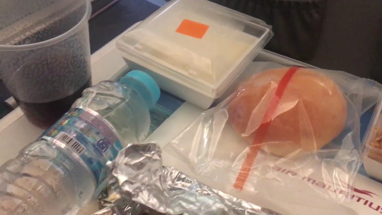 Asian vegetarian Hindu meal on Air Mauritius flight YouTube