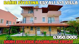 Di̇di̇m Efeler Mahallesi̇nde Dai̇re Fi̇yatina 41 Bahçeli̇ Eşyali Masrafsiz Vi̇lla Ilık