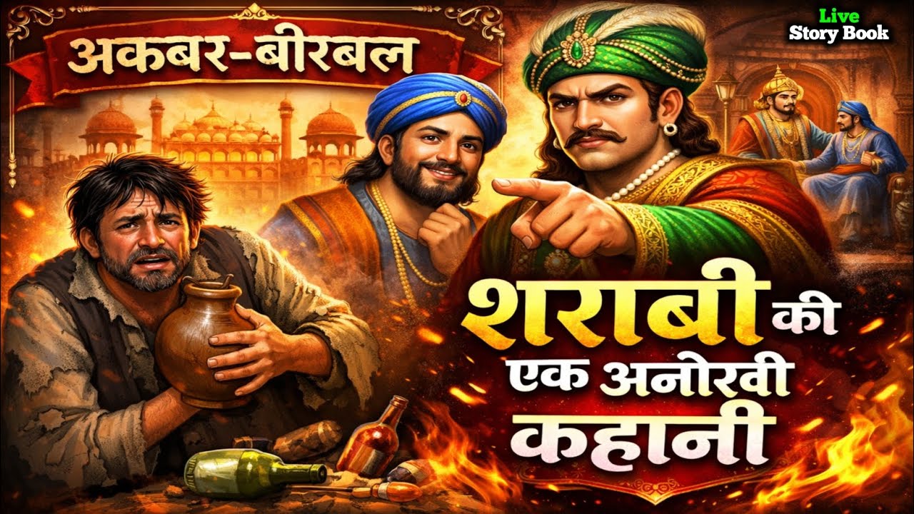शराबी की अनोखी, अकबर बीरबल कि कहानियां | Akbar Birbal ki kahaniyan | Stories of Akbar Birbal 