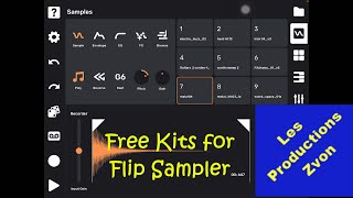7 free kits for Flip Sampler (iOS) by Les Productions Zvon