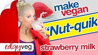 Vegan Strawberry Milk Recipe from The Edgy Veg Vegan Strawberry Milk Recipe from The Edgy Veg