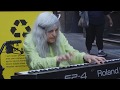 84 year old street pianist natalie trayling  she just walks up to the piano and composes