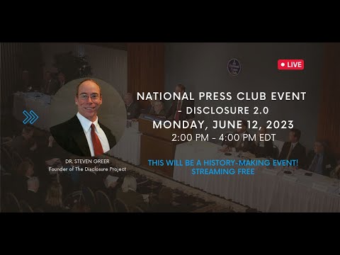 Monday, June 12, 2023! Dr. Greer's Groundbreaking National Press Club Event! FREE to Watch!"