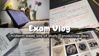 exam  vlog 🧃midterm week, 48 hours study vlog, realistic days | sabrinacore-jpg #studyvlogs 
