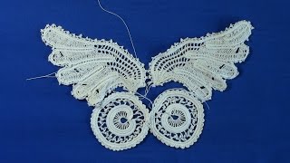 Irish Crochet Lace, Butterfly from Priscilla no 2, part 5 lower wing
Part 4, the lower wing.Fig 42in Priscilla no 2
findacopy of the pdf at www.antiquepatternlibrary.org Irish Crochet Lace, Butterfly from Priscilla no 2, part 5 lower wing