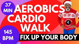 Shape Up Your Body | Low Impact Aerobics Cardio Walk Workout | 37 Min | 145 BPM screenshot 2