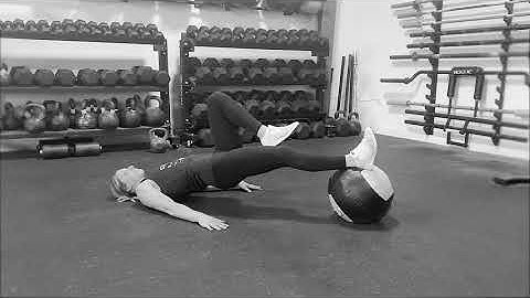 Single Leg Medicine Ball Hamstring Curl