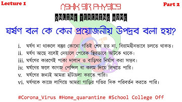 ঘর্ষণ বল (Friction Force)  | বল | SSC Physics Chapter 3 |  Lecture 1 - Part 2